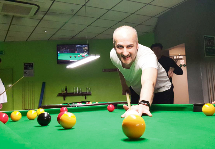 Underdog has his day! Shaz in pool final Shaz Khan