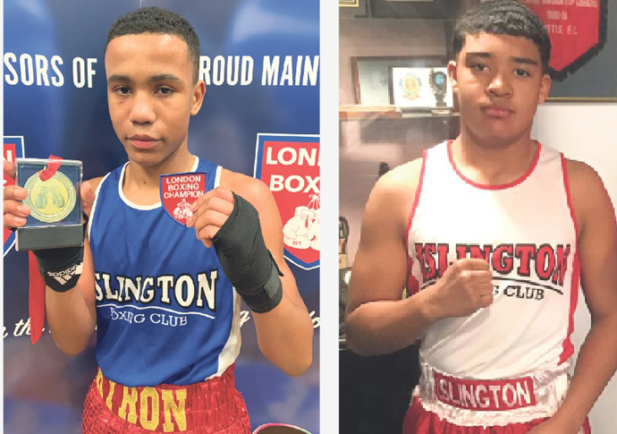 Boxers show their drive to succeed in Dagenham Kyron Hughes (left) and Jacob Johnson