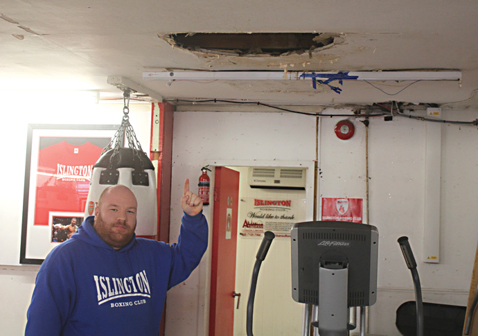 Boxing club is rocked by £10k storm damage Reggie Hagland