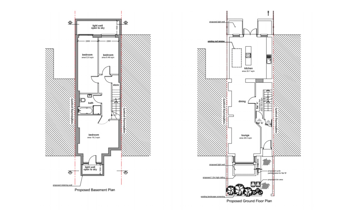 Neighbours’ fears over basement bid in Finsbury Park Romilly Road Extension