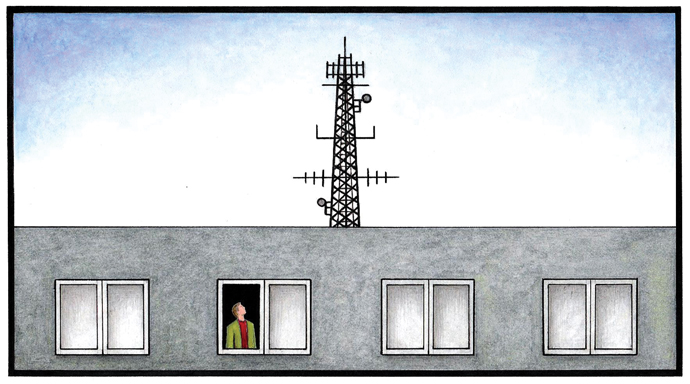 Telecom mast on my roof raises question of control John Sadler mast cartoon