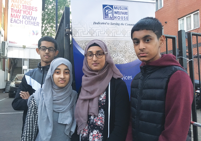 You’ve helped us to heal, say family of Finsbury Park terror victim Makram Ali’s children from left Ruman Ali Onjona Akhtar Ruzina Akhtar and Farhan Ali