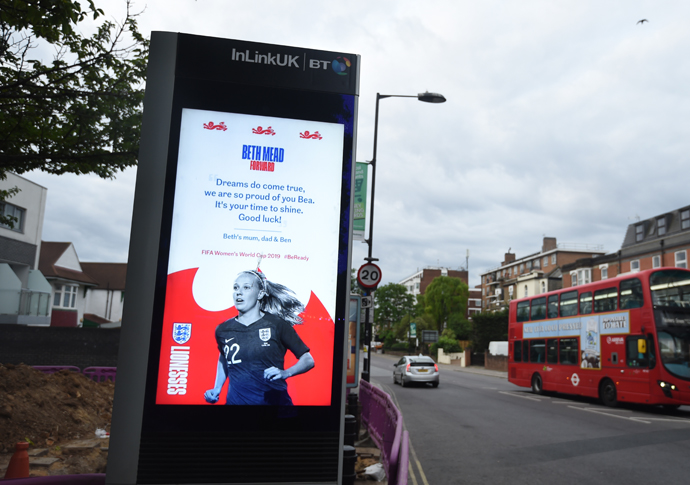 Lionesses get a special send-off England Women Departure Boards - 04 Jun 2019