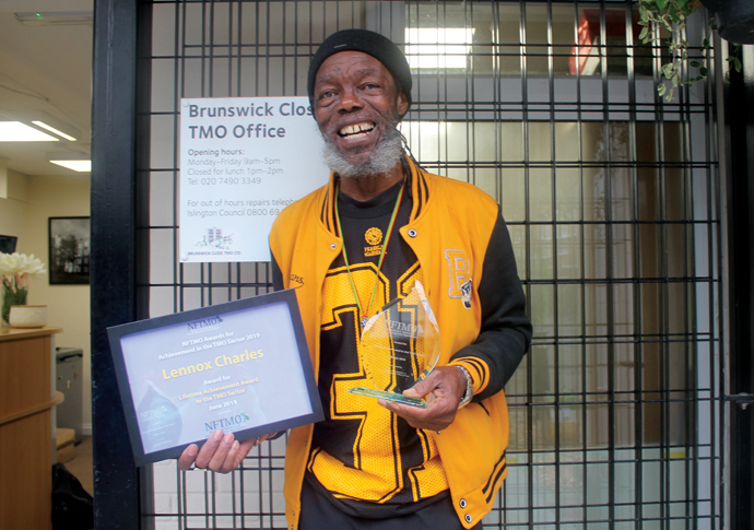 Islington high-rise estate’s ‘dad’ honoured with award Lennox Charles