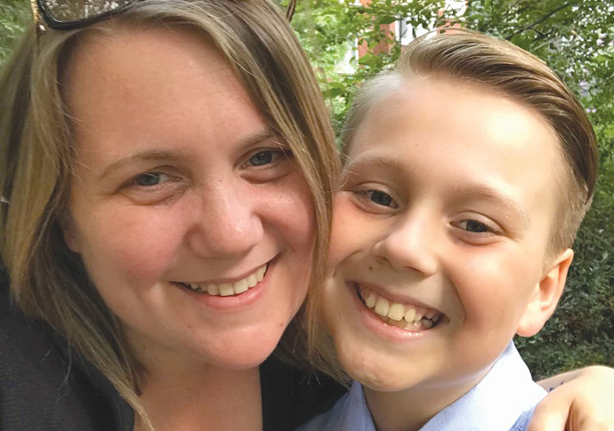 Michelle Clarke with son Thomas