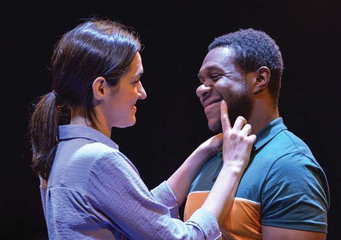 Pheobe Pryce and Jonathan Livingstone in Cash Cow Photo by Robert Day