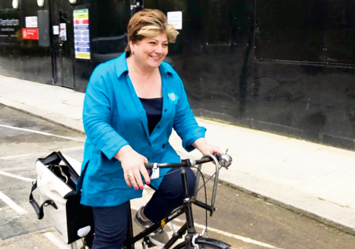 Cyclist MP Emily Thornberry hurt in car collision near Parliament Emily Thornberry CREDIT LINDA GROVE