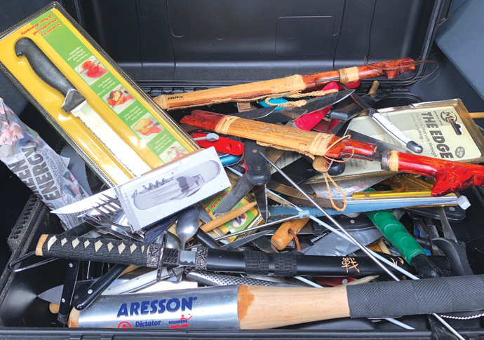 1,000 knives are found in one Islington bin in six months Islington Knife Bin