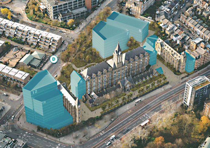Historic Archway hospital site homes scheme under fire Peabody hospital plan