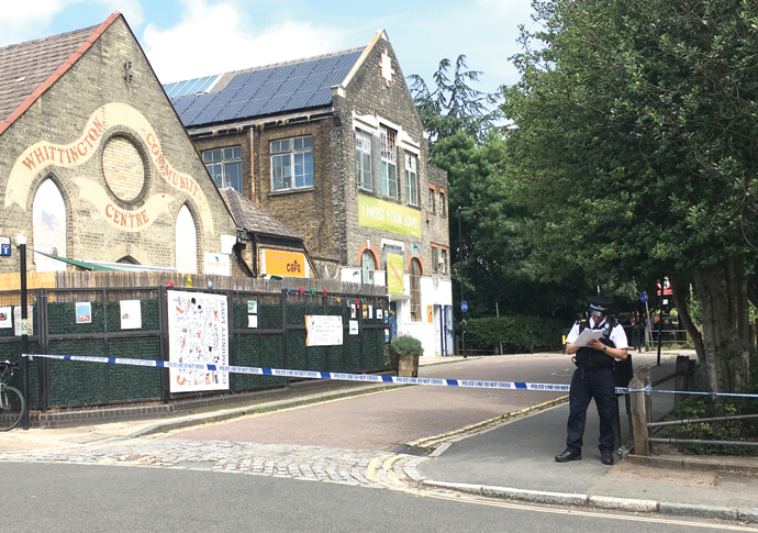 Attempted murder charge for woman in Whittington attack Scene of schooting at Whittington Park1