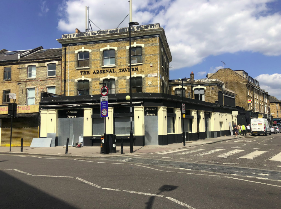 Arsenal pub is boarded up but will it go to extra time? Screen Shot 2019-07-04 at 17.01.04