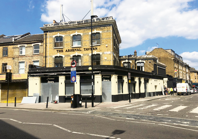 The Arsenal Tavern credit @pieburycorner