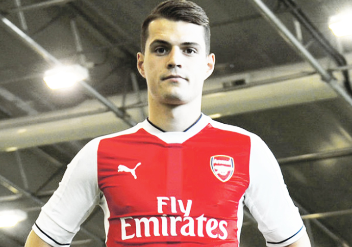 OI! OI! It’s not the ballet, is it? Granit Xhaka