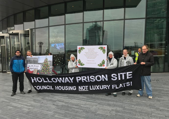 ‘We want 600 affordable homes for prison site’ Holloway Prison site protest