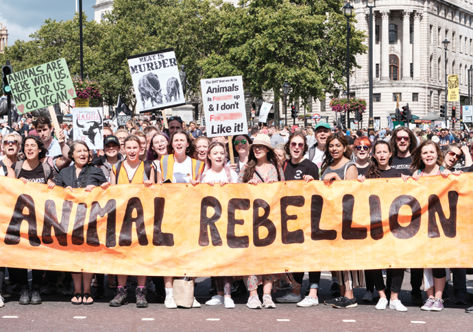 Animal rights protesters aim to block Smithfield deliveries Smithfield protest_1reb