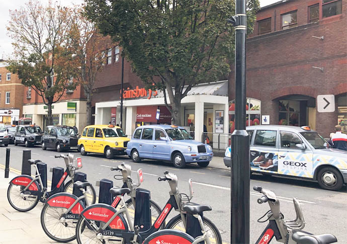 Taxi rank in Liverpool Road