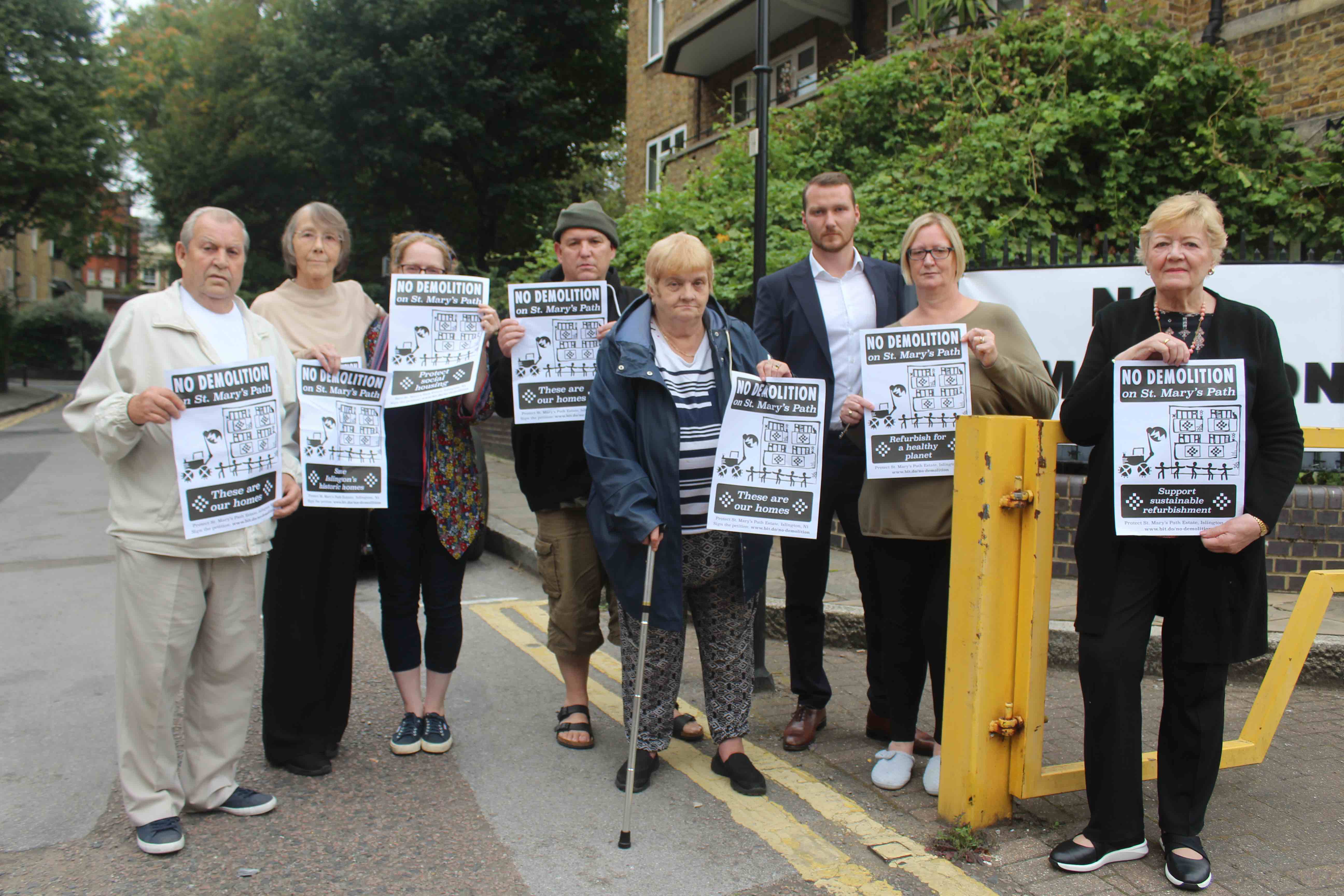 Residents from St Marys Path Estate