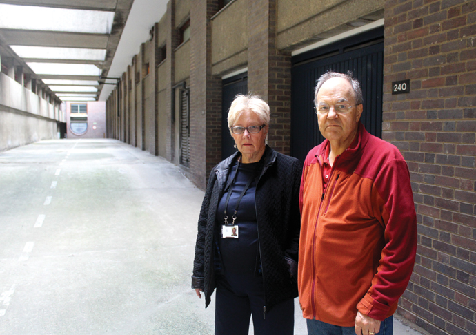 Tube noise on estate ‘is like an earthquake’ Mary and James Ball