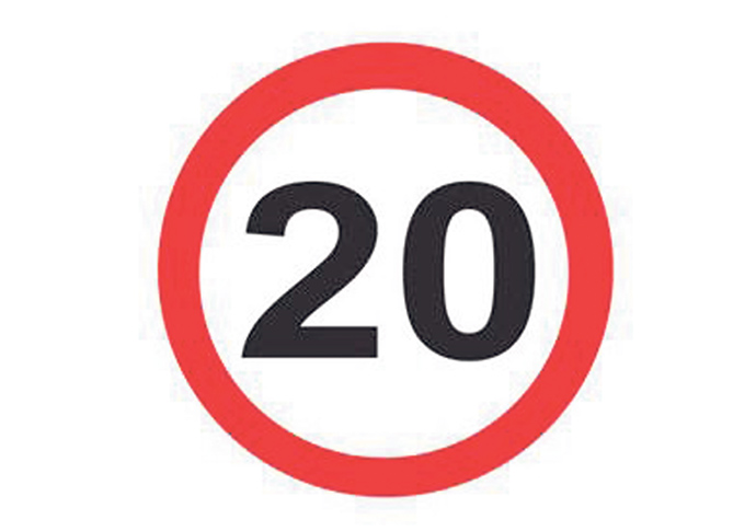 The 20mph limit can itself be a danger Sign-20mph