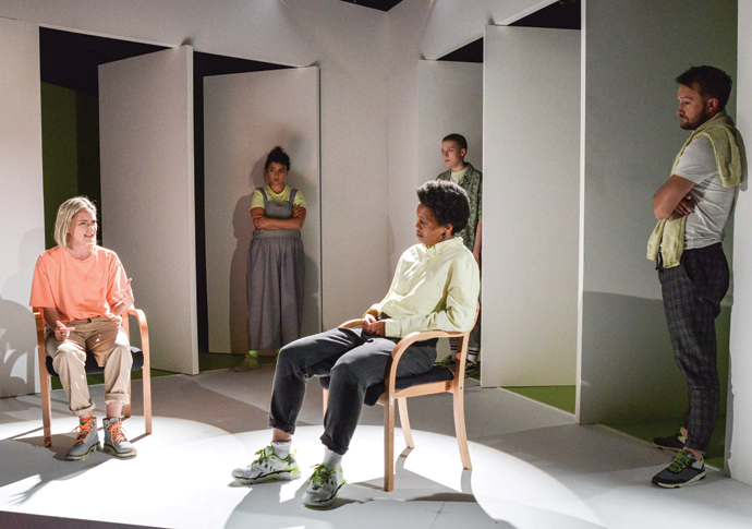 The Company of Either at Hampstead Downstairs. Photo credit Robert Day.