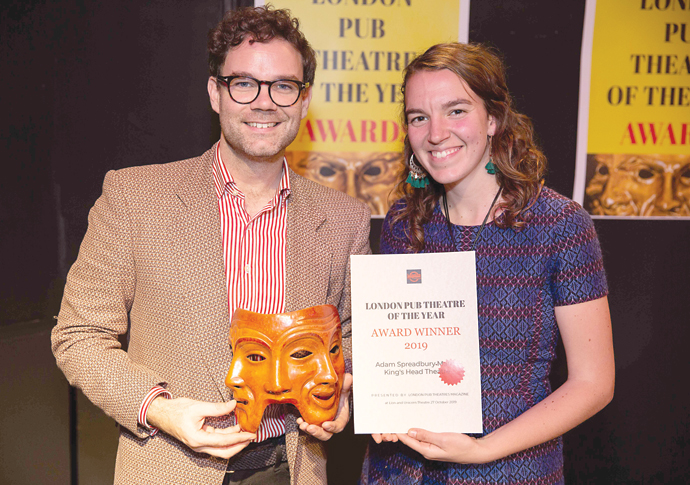 Adam Spreadbury-Maher with Fiona English