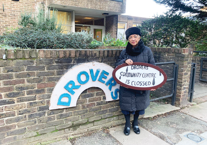 Irma Gomez outside the Drovers Centre