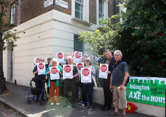 Claims £1m house sale is ‘social cleansing’ Tollington Road protest at sale of building in june