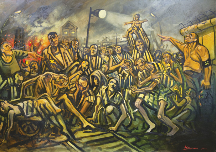 War artist’s portrait of despair 'Holocaust Crowd Scene 11' by Peter Howson OBE