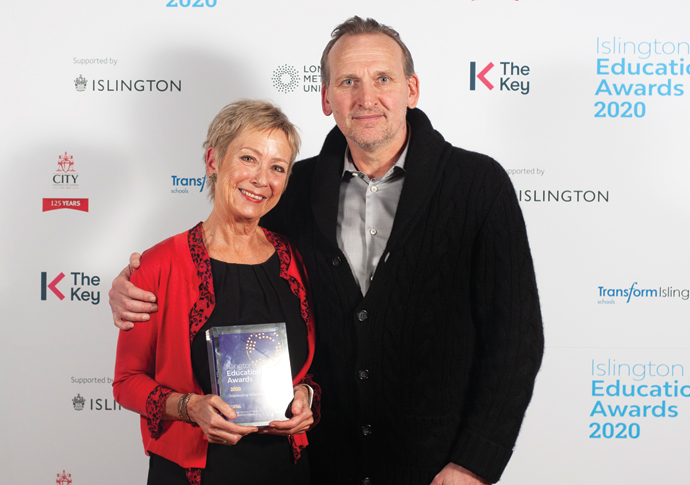 Teachers celebrated at glitzy awards night Jo Dibbs_Christopher Ecclestone_IslingtonEducationAwards2020Winners014