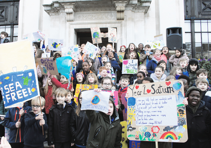 Hundreds skip school for biggest eco protest yet School climate protest IMG_1785