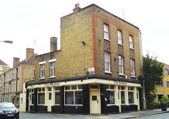 XR’s protests led directly to Parliament declaring a climate emergency The George pub_exterior