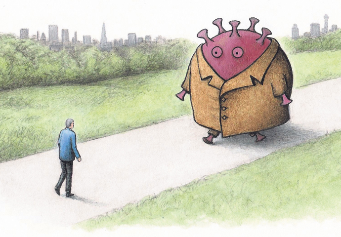A walk in the park, right one day, wrong the next? Covid19 cartoon_John Sadler