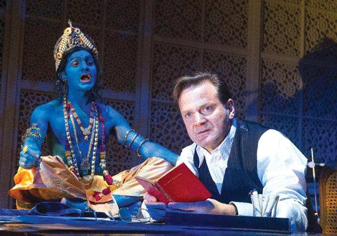 Peter Singh as Krishna and Tom Beard as Cyril Radcliffe in Drawing the Line_photo Tristram Kenton