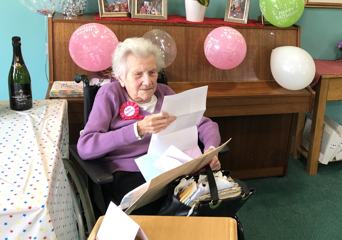 ‘Dear Joan, happy 100th birthday!’ Joan Steele_100 years old