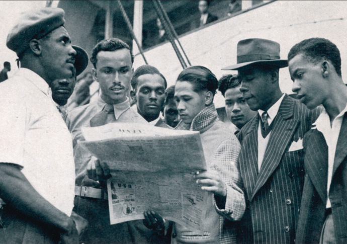 Jamaicans on board the Empire Windrush
