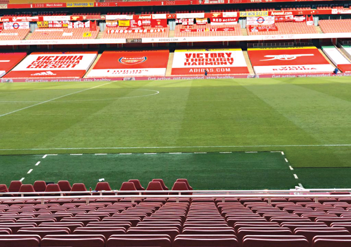 Arsenal announce 55 staff redundancies Empty Arsenal stadium