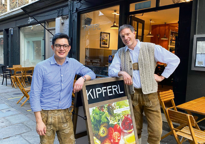 Otto Okun and Hubert Zanier eatout