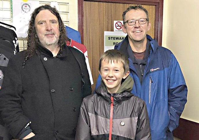 Michael Grimes on the left with fellow ground hoppers