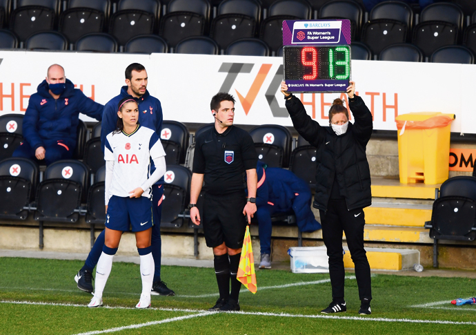 US star Morgan makes her bow as struggling Spurs earn a point Alex Morgan IMG_3704 credit Getty