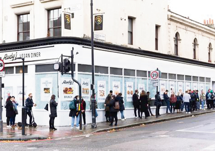 Queue around the (chopping) block! Punters flock to ‘first vegan butcher’ Ruddy’s Vegan Butcher
