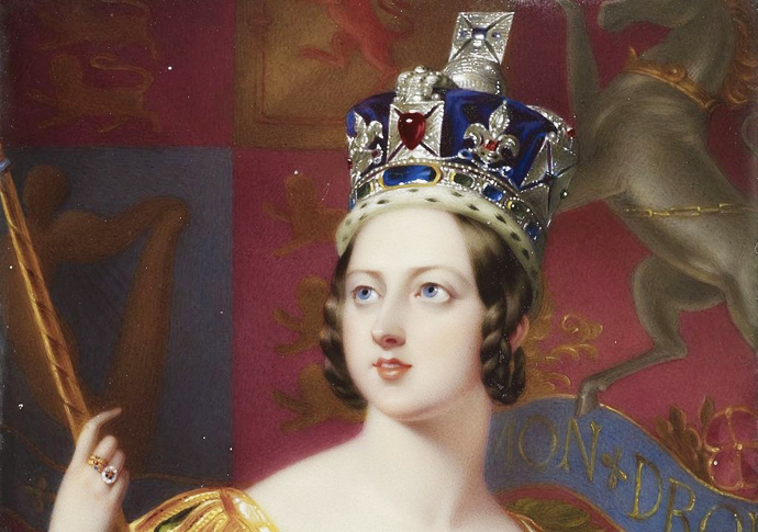 Dronning_victoria Coronation portrait by George Hayter