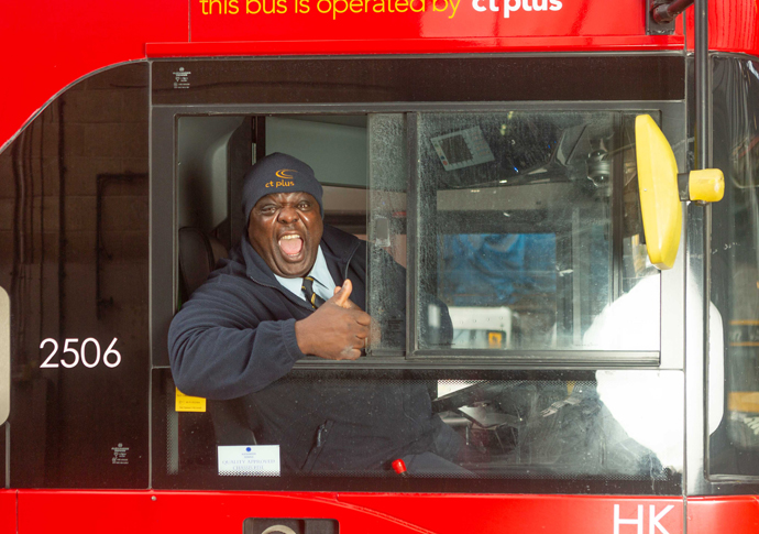 ‘Happy bus driver’ calm over road closures Patrick Lawson AY0C0032