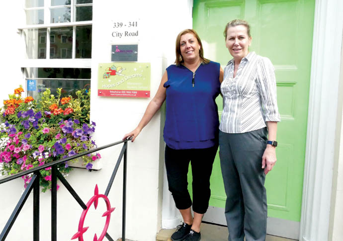 Nursery staff work on despite virus fears Susan Bingham and Mikki Parkes