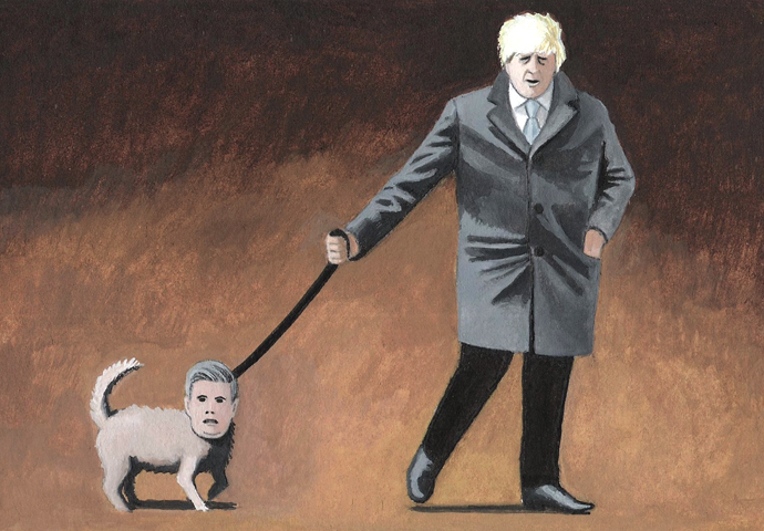 Feels like the beginnings of a fascist state Keir and Boris Cartoon