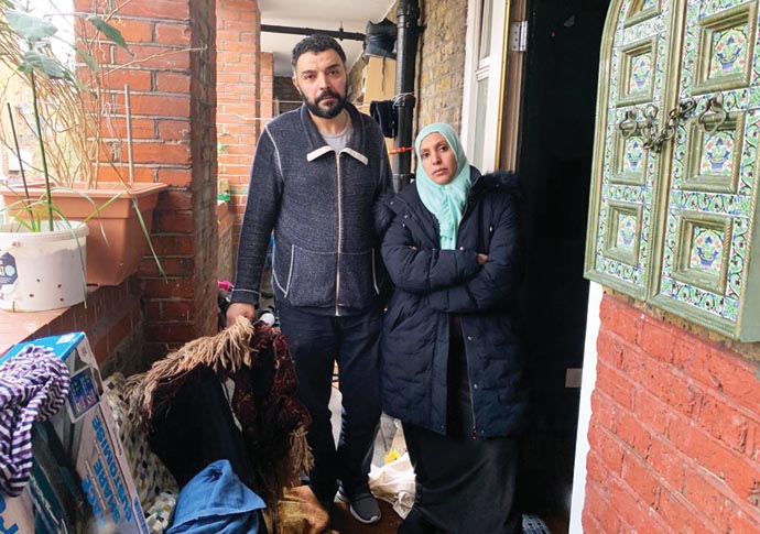 Family forced out of home by flooding during council works Nagwa Ibrahim and Khalled Habboush_flood