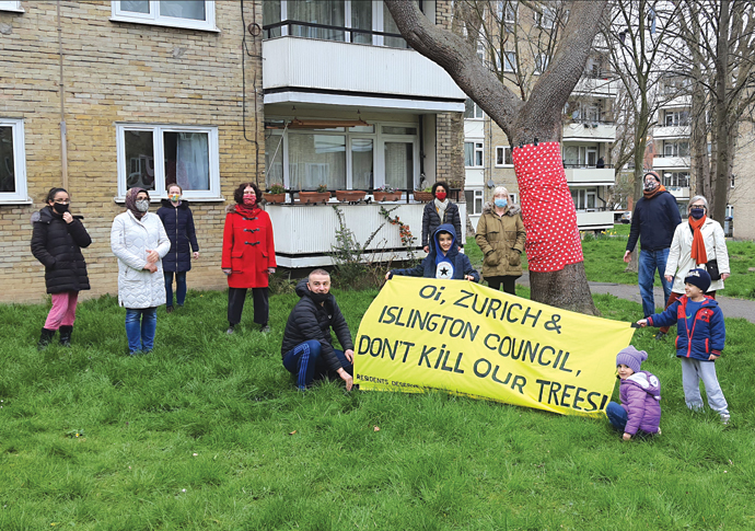 Highbury estate residents_tree protest