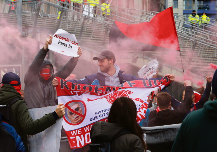 Arsenal protest v Brighton _58A3363