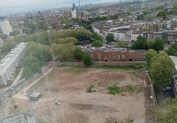 The destruction of Gospel Oak continues Building site of lower Bacton 2