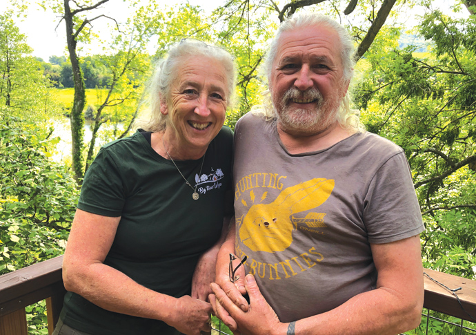 In-tents pleasure Steve Salter and Dawn Farmsworth