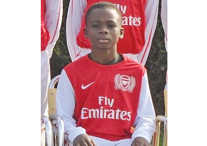 Saka: from kicking balloons around to playing for the national side Bukayo Saka as an Arsenal youth player